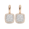 18k pink gold diamond earrings